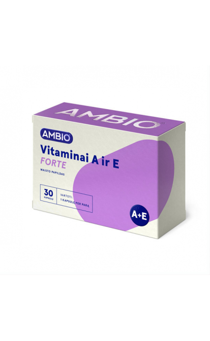 AMBIO VITAMINAS A+E FORTE, 30 kapsulių