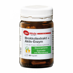 DR. WOLZ BROKKOLI EXTRACT+AKTIV ENZYM, 60 kapsulių