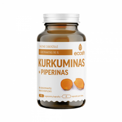 ECOSH KURKUMINAS + PIPERINAS, 90 kapsulių