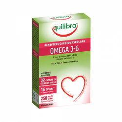 EQUILIBRA maisto papildas OMEGA 3-6, 32 minkštos kapsulės