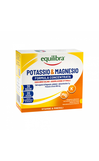 EQUILIBRA POTASSIUM & MAGNESIUM, 20 pakelių