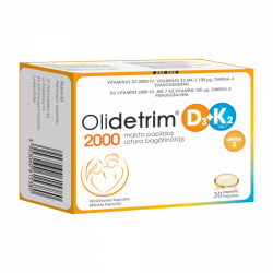 OLIDETRIM® 2000 D3+K2 OMEGA-3, 30 minkštų kapsulių