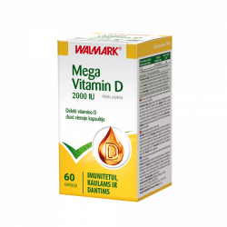 WALMARK MEGA VITAMIN D, 2000 IU, 60 kapsulių