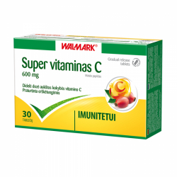 WALMARK SUPER VITAMINAS C 600 mg, 30 tablečių