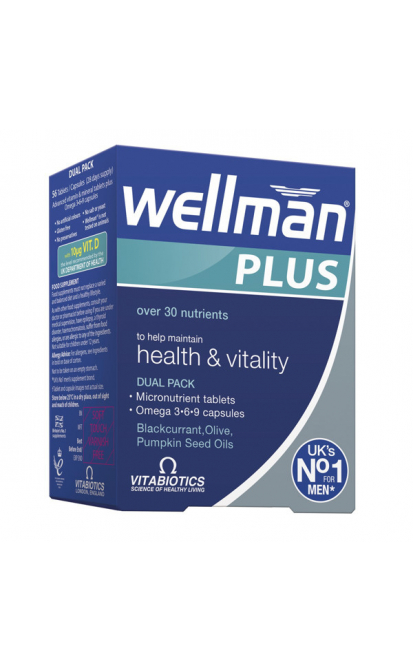 WELLMAN PLUS OMEGA 3-6-9, 56 kapsulės + tabletės